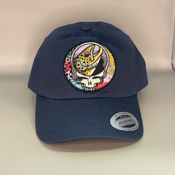 Steal Your Face Trout Trio "Dad Hat"  Navy Blue embroidered lucky fishing hat FREE SHIPPING (Copy)