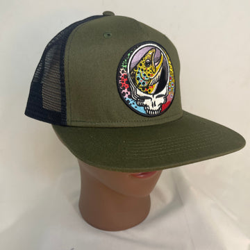Steal Your Face Trout Trio Surfer Flat Bill Steal Your Face Trout Trio Trucker Hat FREE SHIPPING