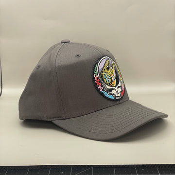 Steal Your Face Trout Trio FlexFit S/M Charcoal gray  Hat  embroidered patch lucky fishing hat