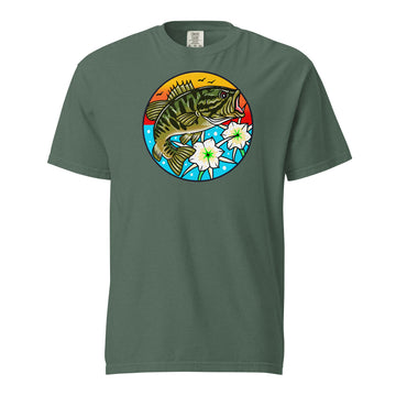 Shoal Bass w/ Lillies Comfort Colts Unisex garment-dyed heavyweight t-shirt